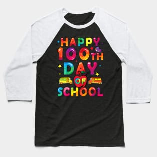 100 Days Of School Boys Girls Happy 100 Days Of School Baseball T-Shirt